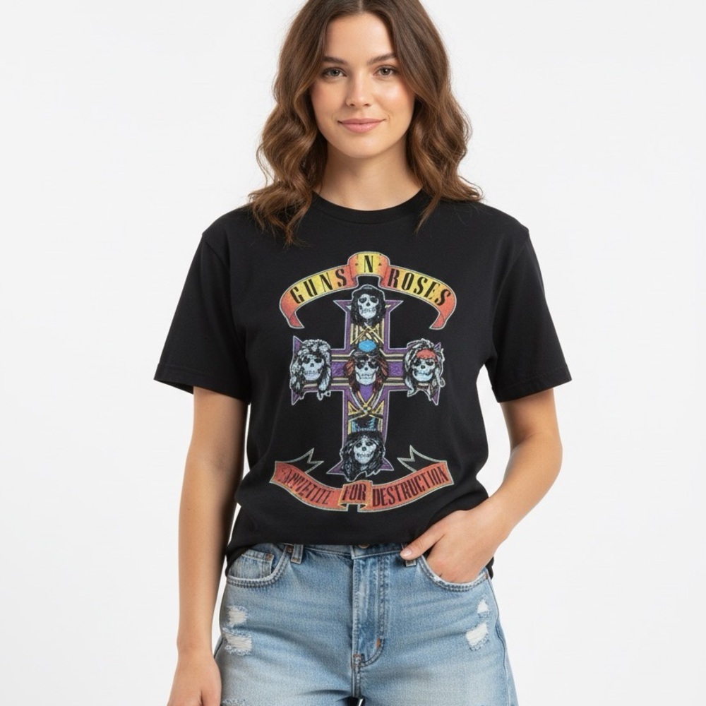 Black Graphic Tee - Short Sleeve Women's Shirt
